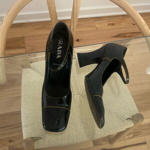 RARE Vintage Prada Runway Patent Mary Jane Heels